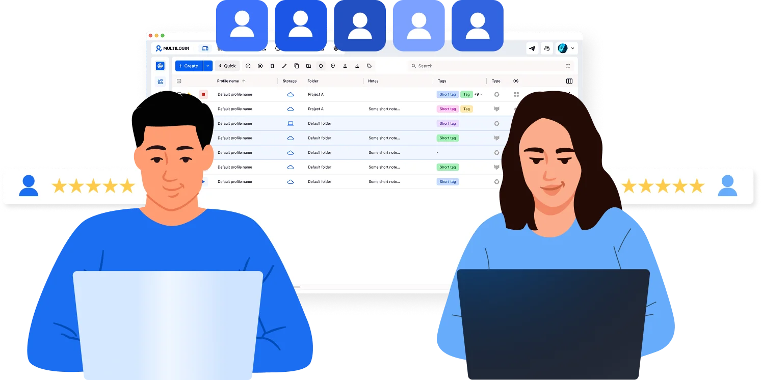 Collab with your team on cloud phones improving online reputation for brands.