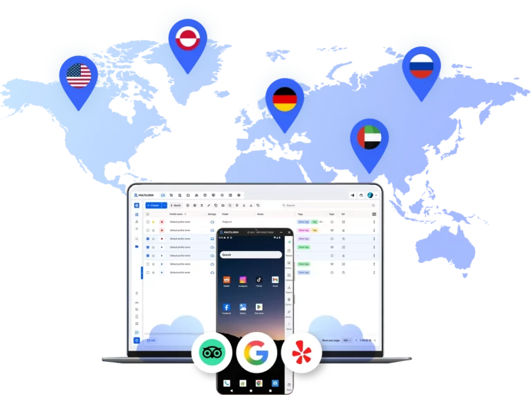 Use residential and mobile proxies from anywhere with Multilogin