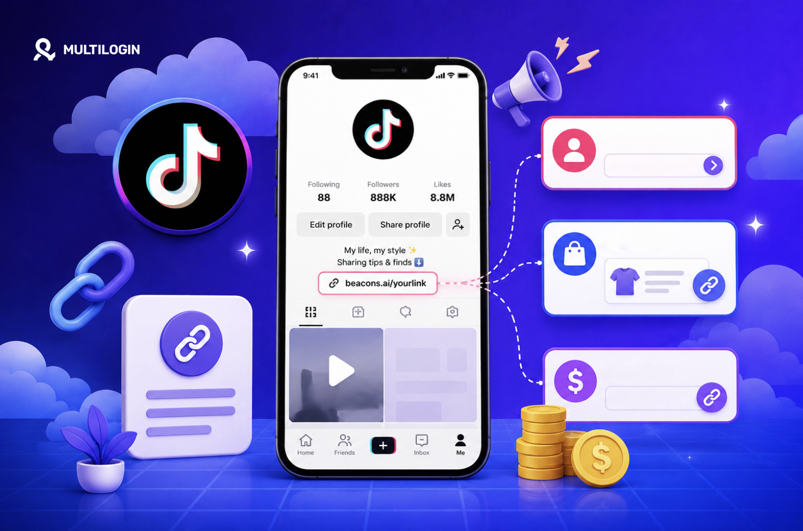 cách gắn link trên TikTok