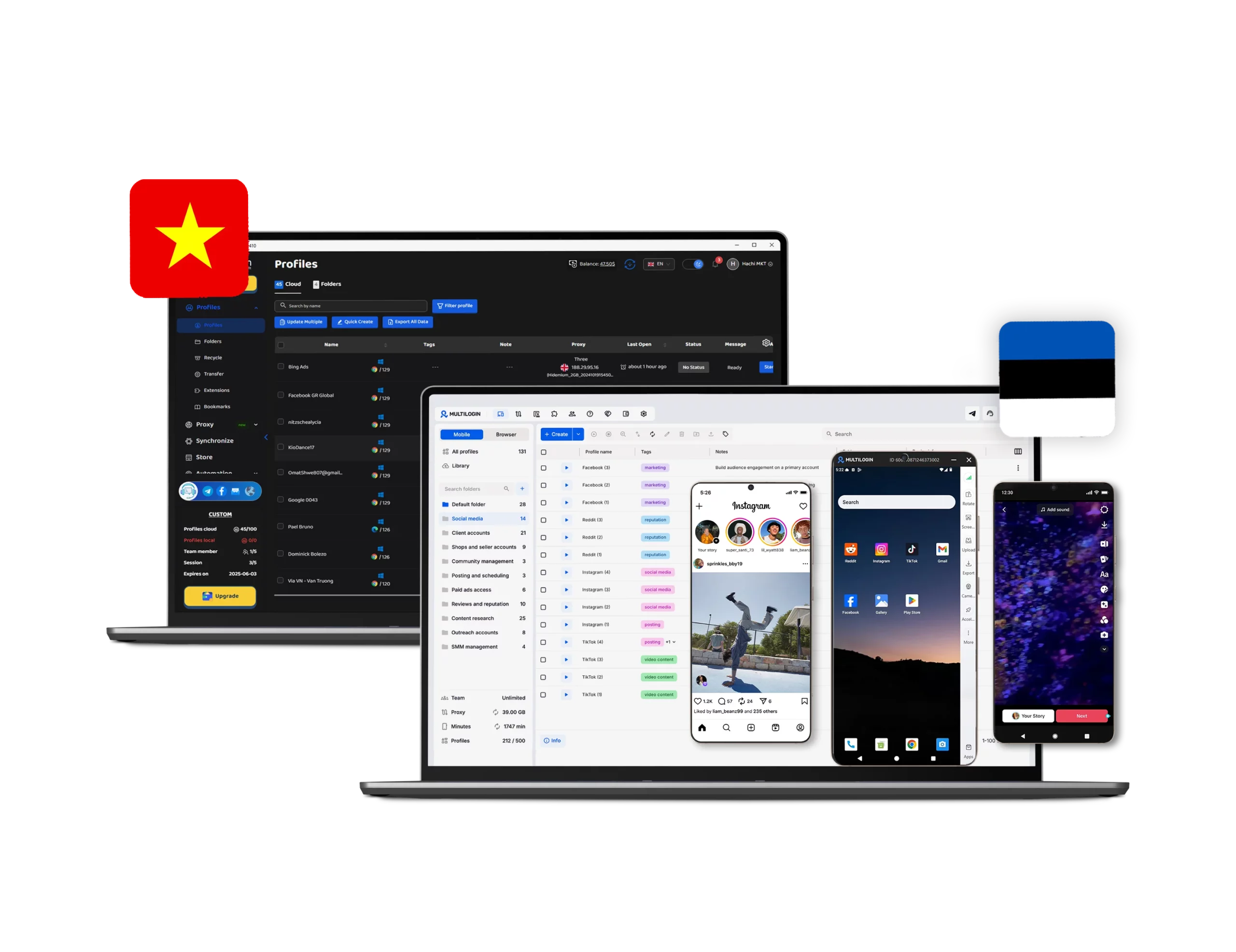Hidemium vs Multilogin platform comparison with cloud phones browser profiles and built in proxies for scaling multiple accounts