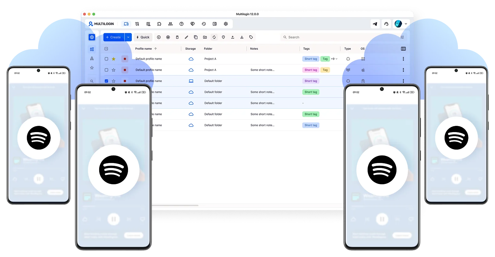 Run multiple Spotify Ads accounts with browser profiles and built-in proxies
