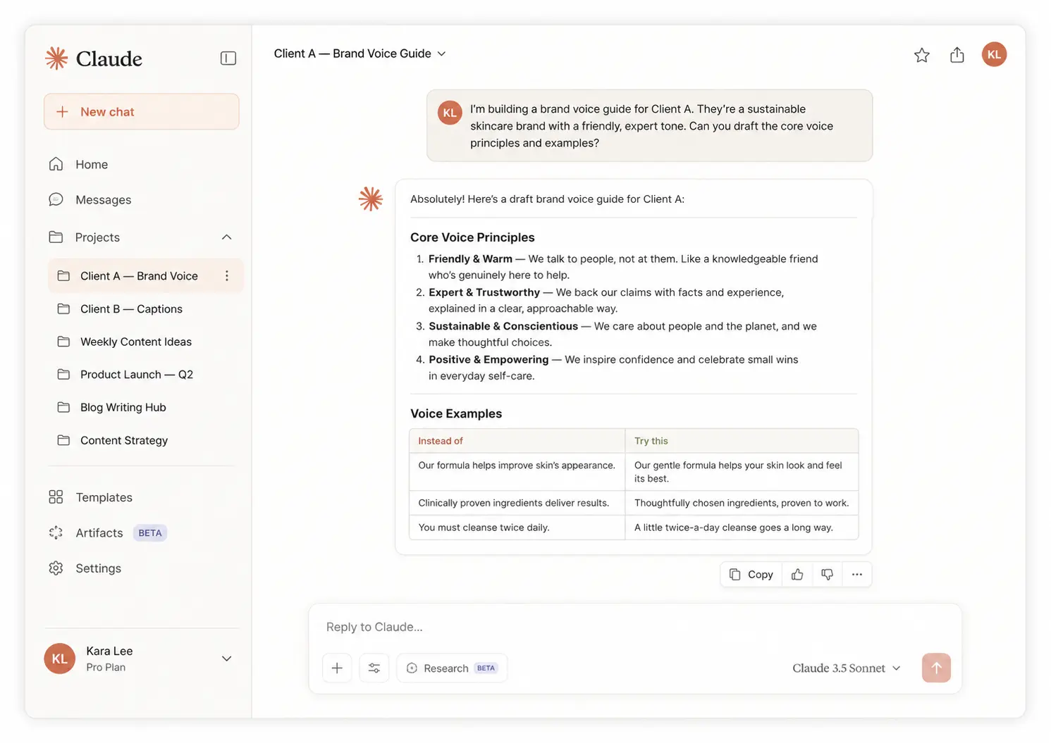 Claude interface reviewed for social media writing in 2026