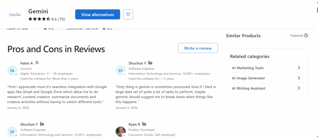 gemini reviews