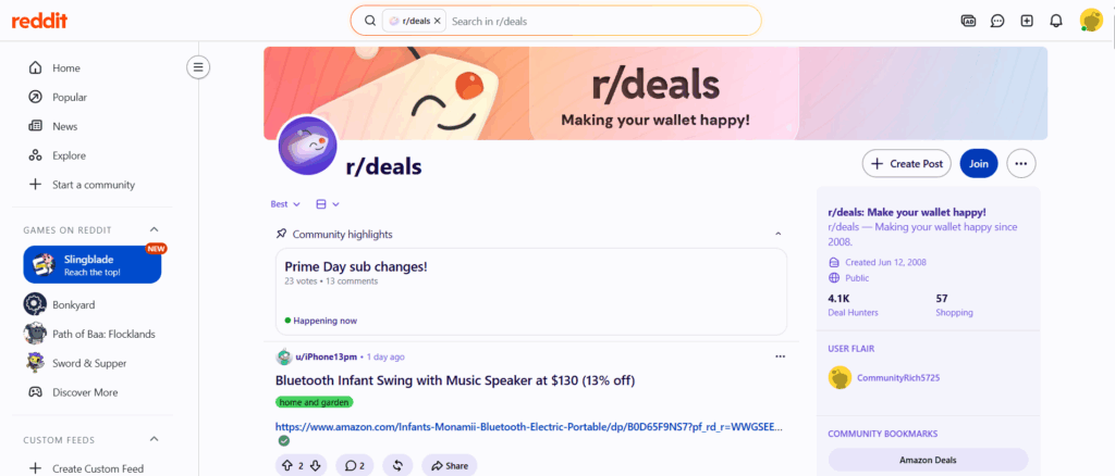 Subreddit r/deals