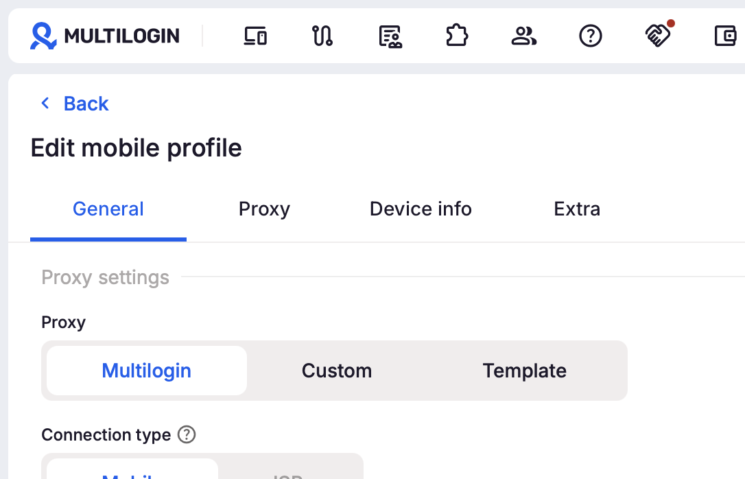 Assign a dedicated proxy