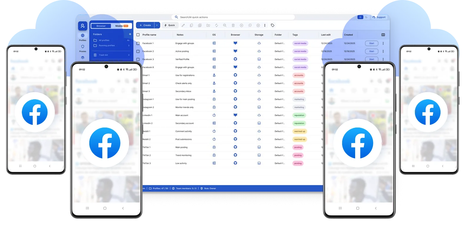 create multiple facebook accounts