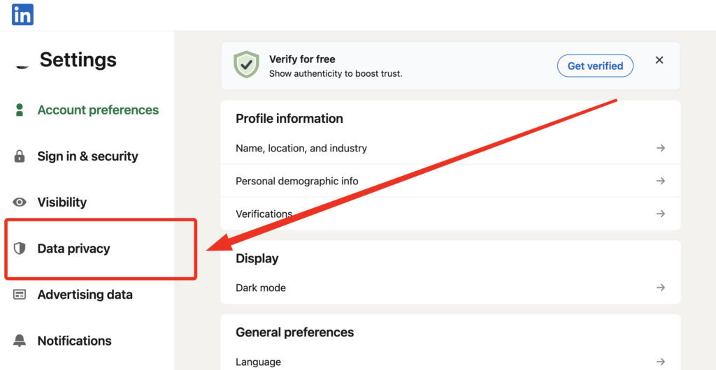 linkedin data privacy