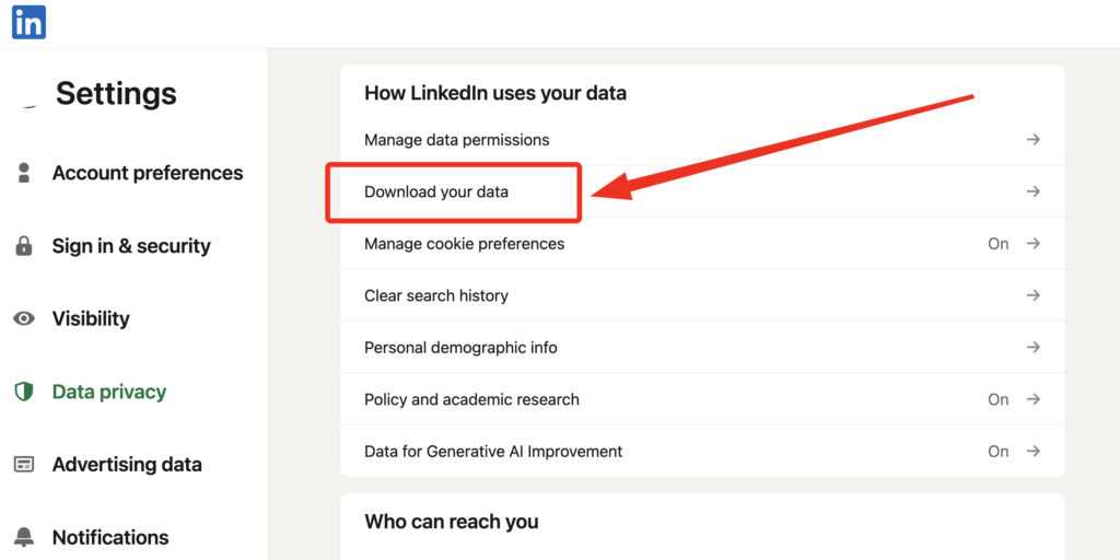 linkedin data privacy