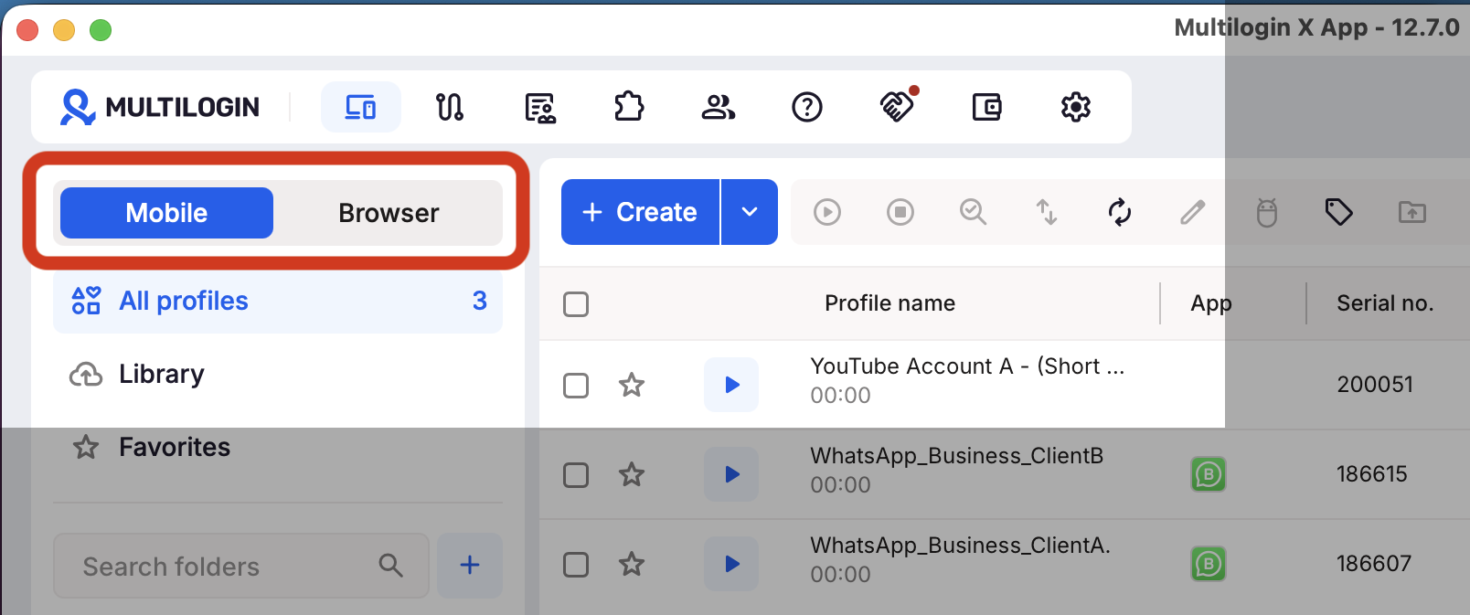 Pick your environment (Browser or Mobile)