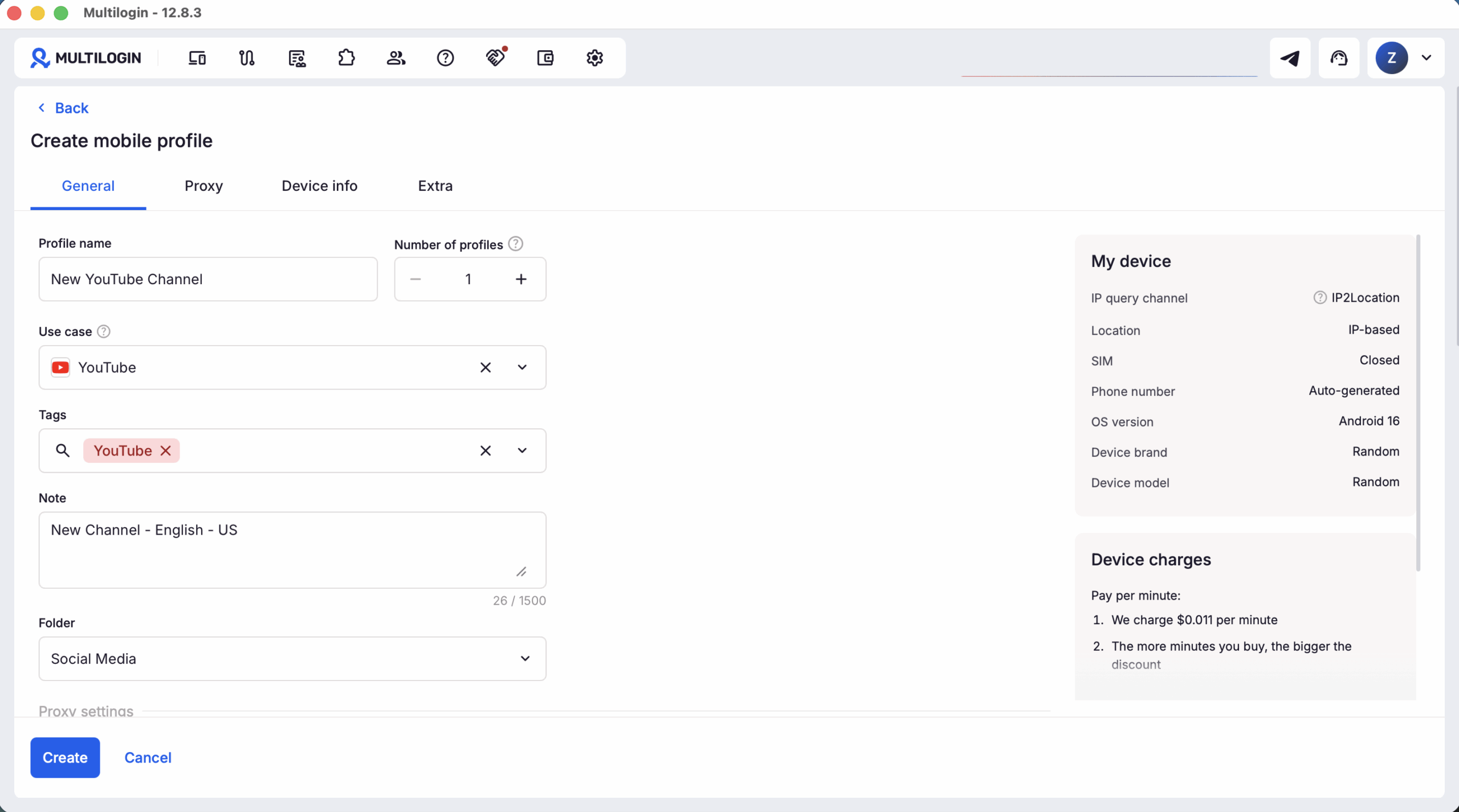 Set up a dedicated browser profile or cloud phone