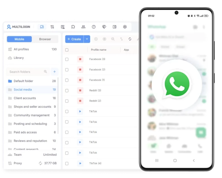 Run multiple WhatsApp accounts with Cloud Phones