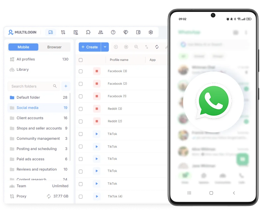 Run multiple WhatsApp accounts with Cloud Phones