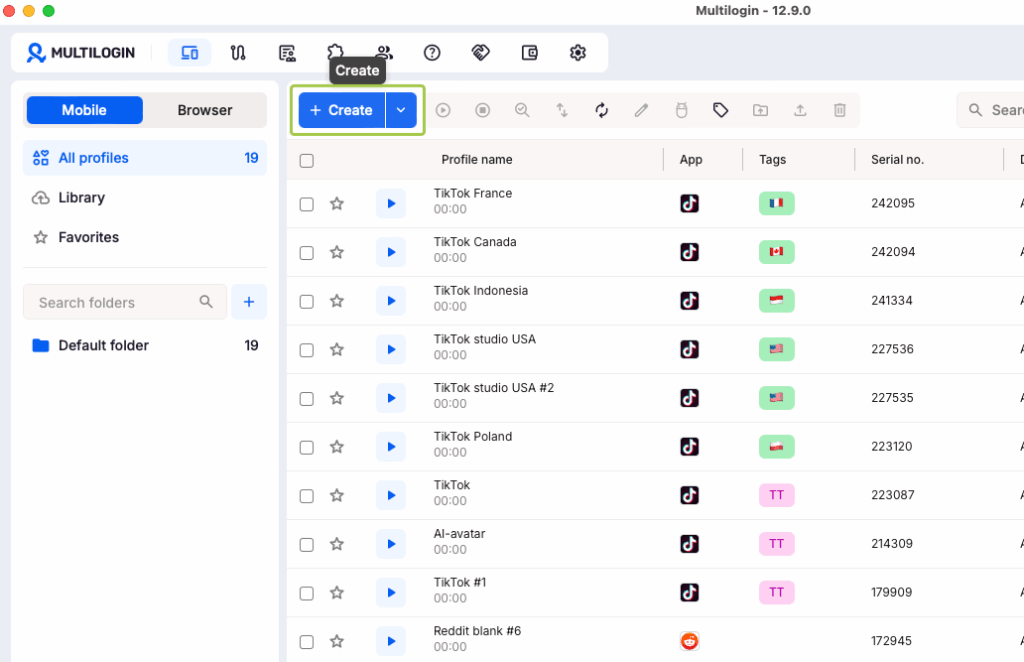 Multilogin cloud phone dashboard set up