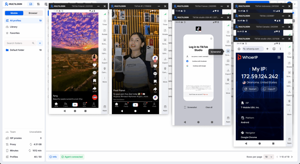 Дашборд Multilogin с облачными Android-телефонами как альтернатива аренде телефона Андроид