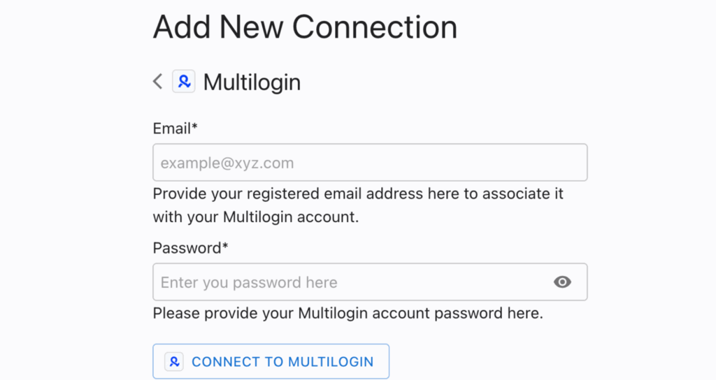 then select Multilogin from the available integrations.