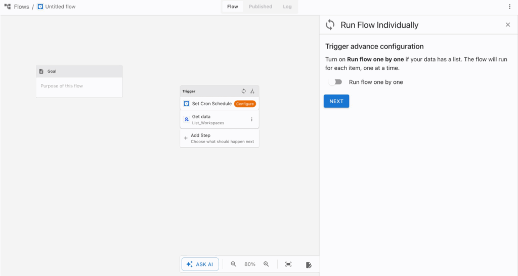 Configure the workflow schedule 