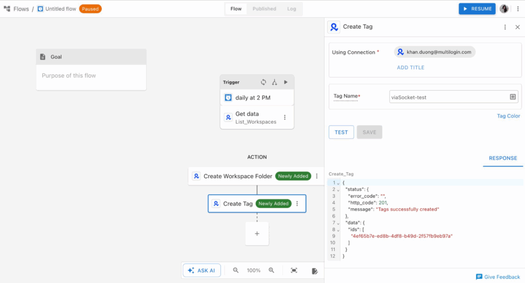 Create a tag for Multilogin profile organization 