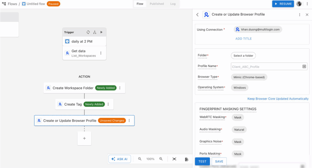 Multilogin browser profile