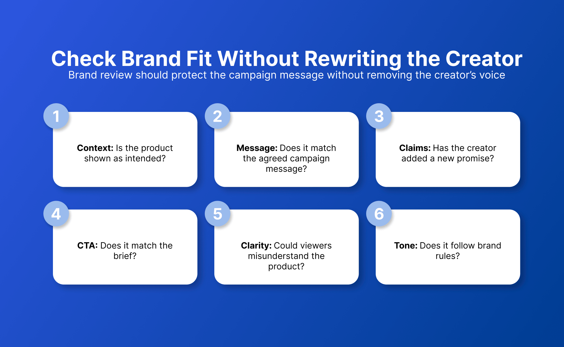 Check brand fit without rewriting the creator