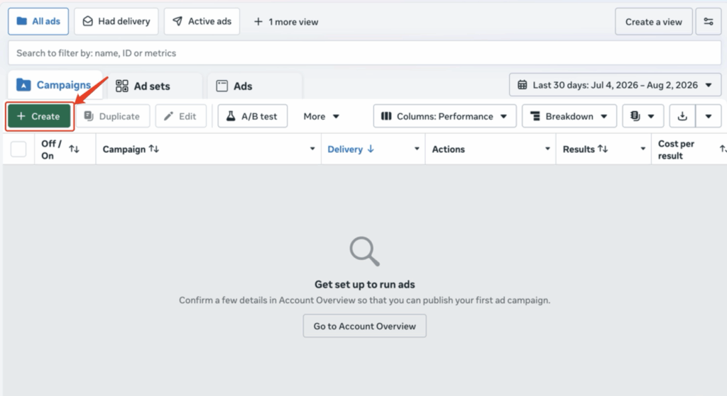 create facebook ads campaign