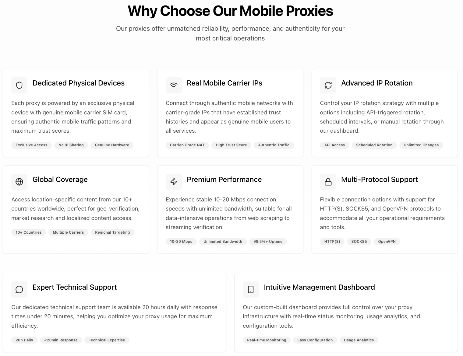 Dedicated Mobile Devices Instead of Shared Proxy Pools