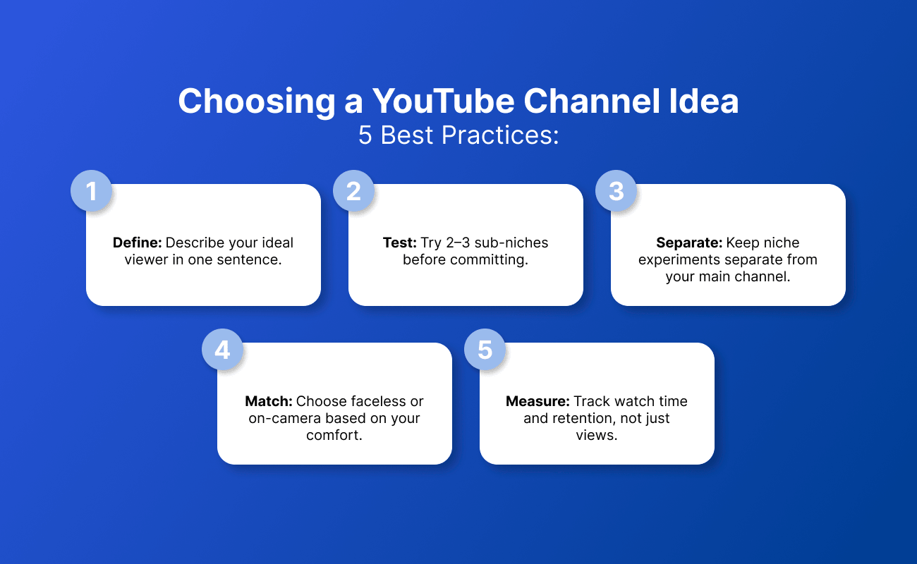 Five best practices for choosing a channel idea