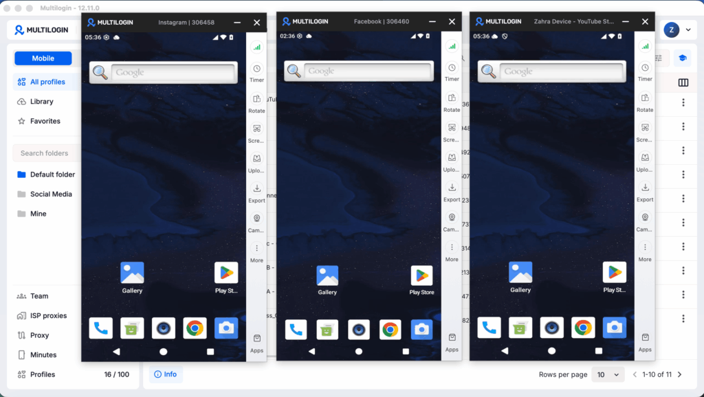 Multilogin: Residential proxies with cloud phones and browser profiles for multiple accounts