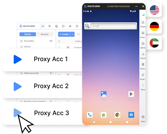 One dashboard, real mobile IPs for every account