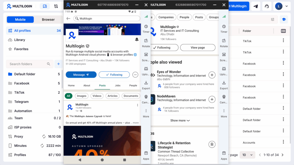 Multilogin Cloud Phones Help Keep LinkedIn Environments Separate