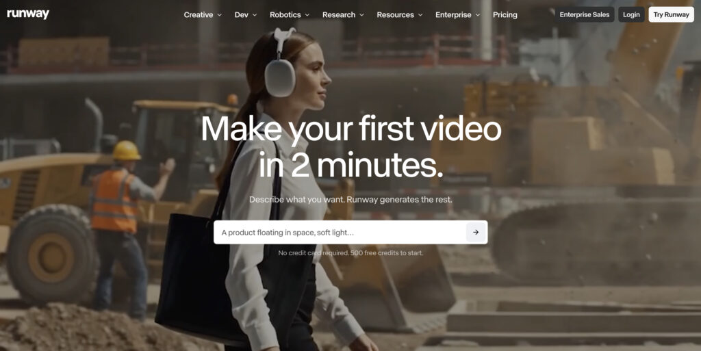 runway homepage
