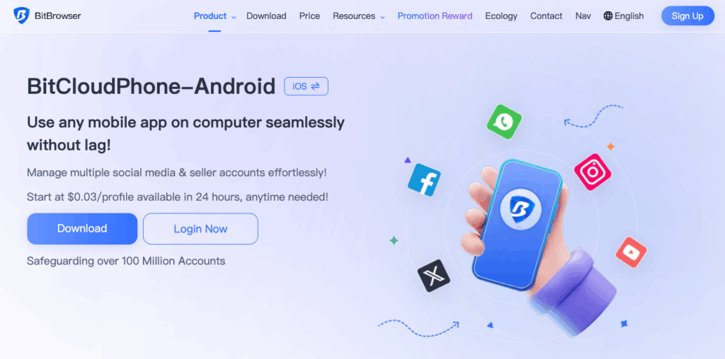 BitCloudPhone: облачные телефоны от BitBrowser