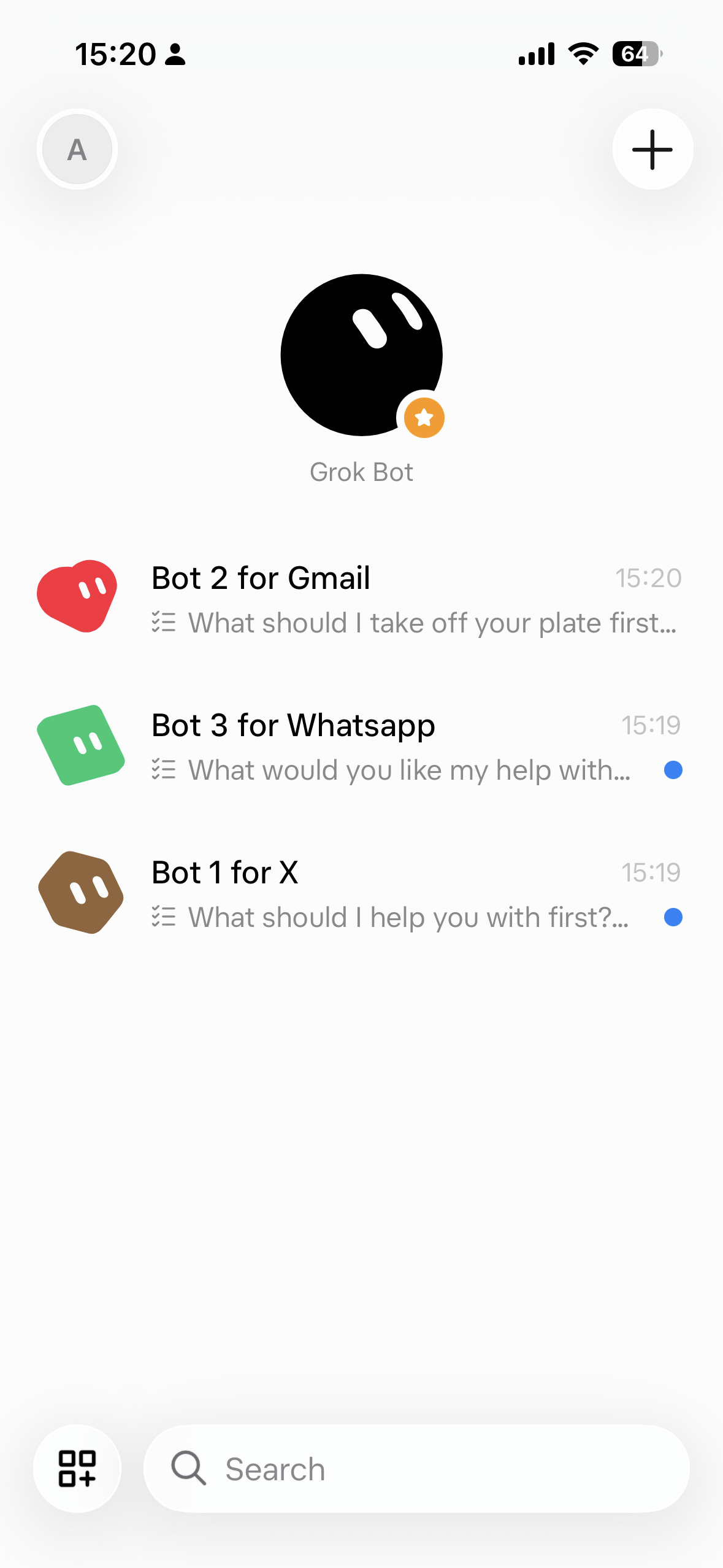 grok bot app interface ios