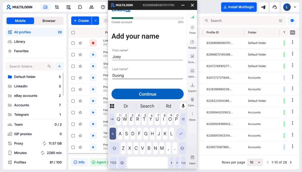 manage multiple LinkedIn client accounts