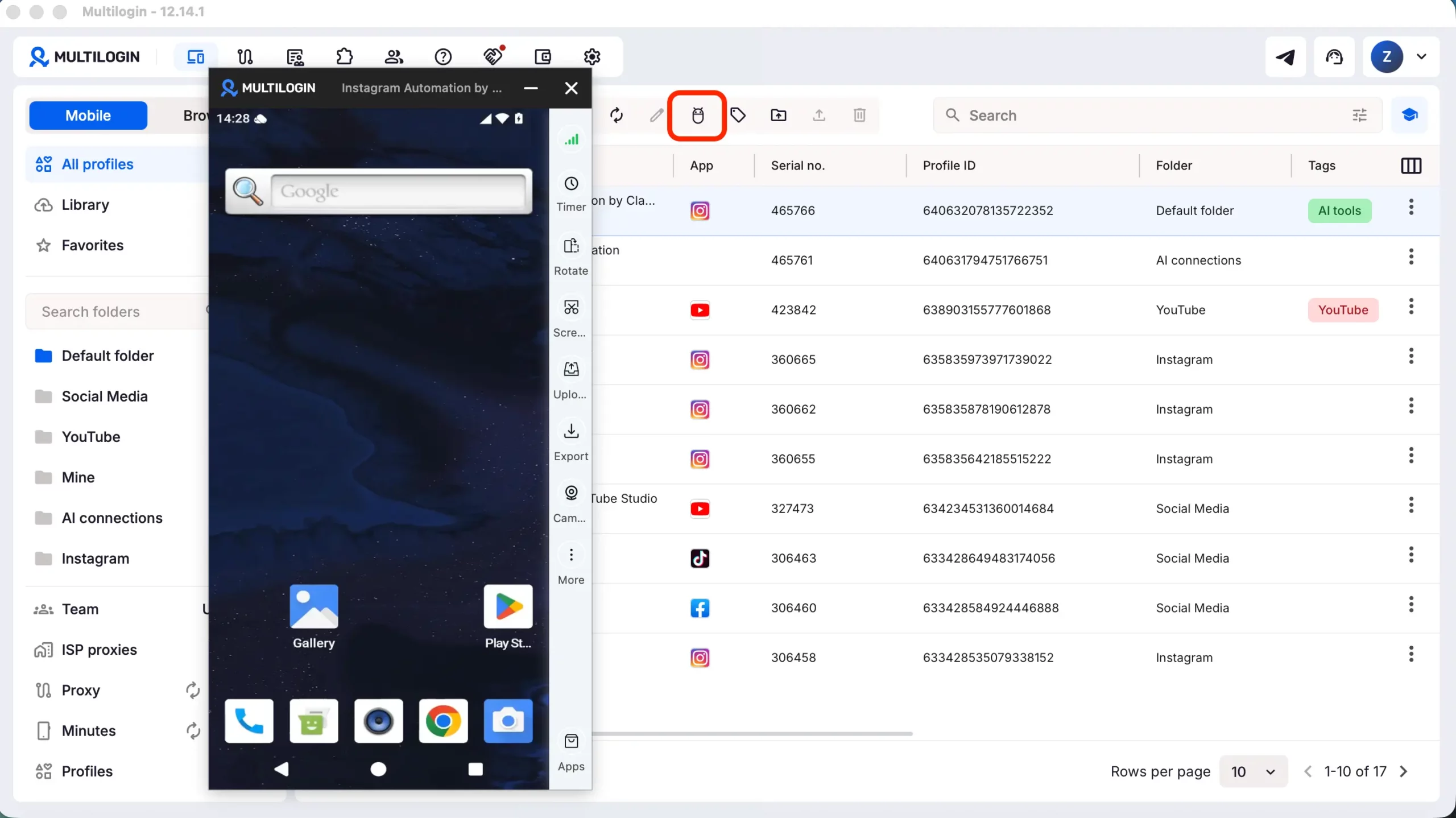 This capture highlights Enable ADB while the Android phone screen is open. A visible phone screen alone does not prove that the command connection works. 