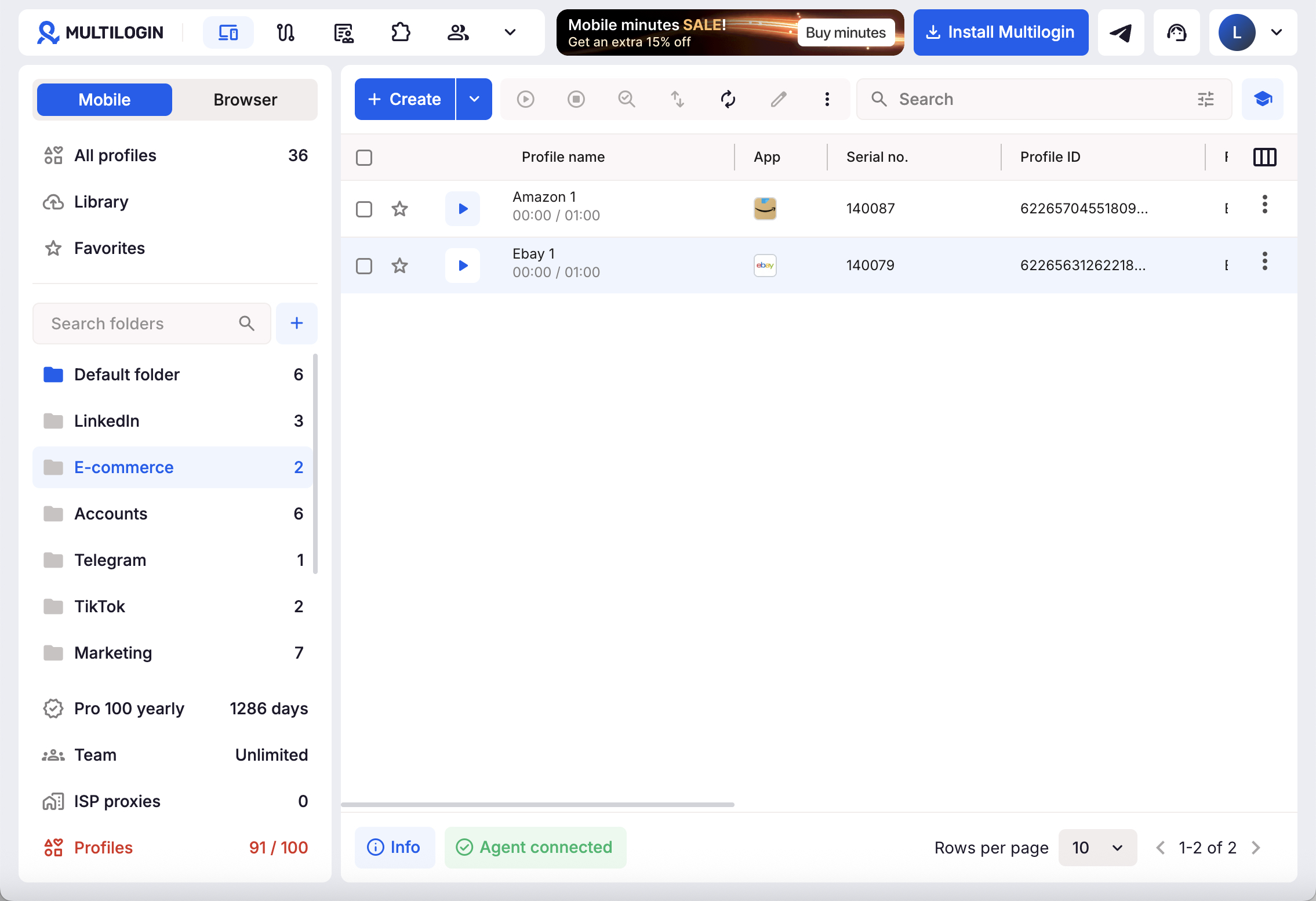 amazon ecommerce multilogin app dashboard