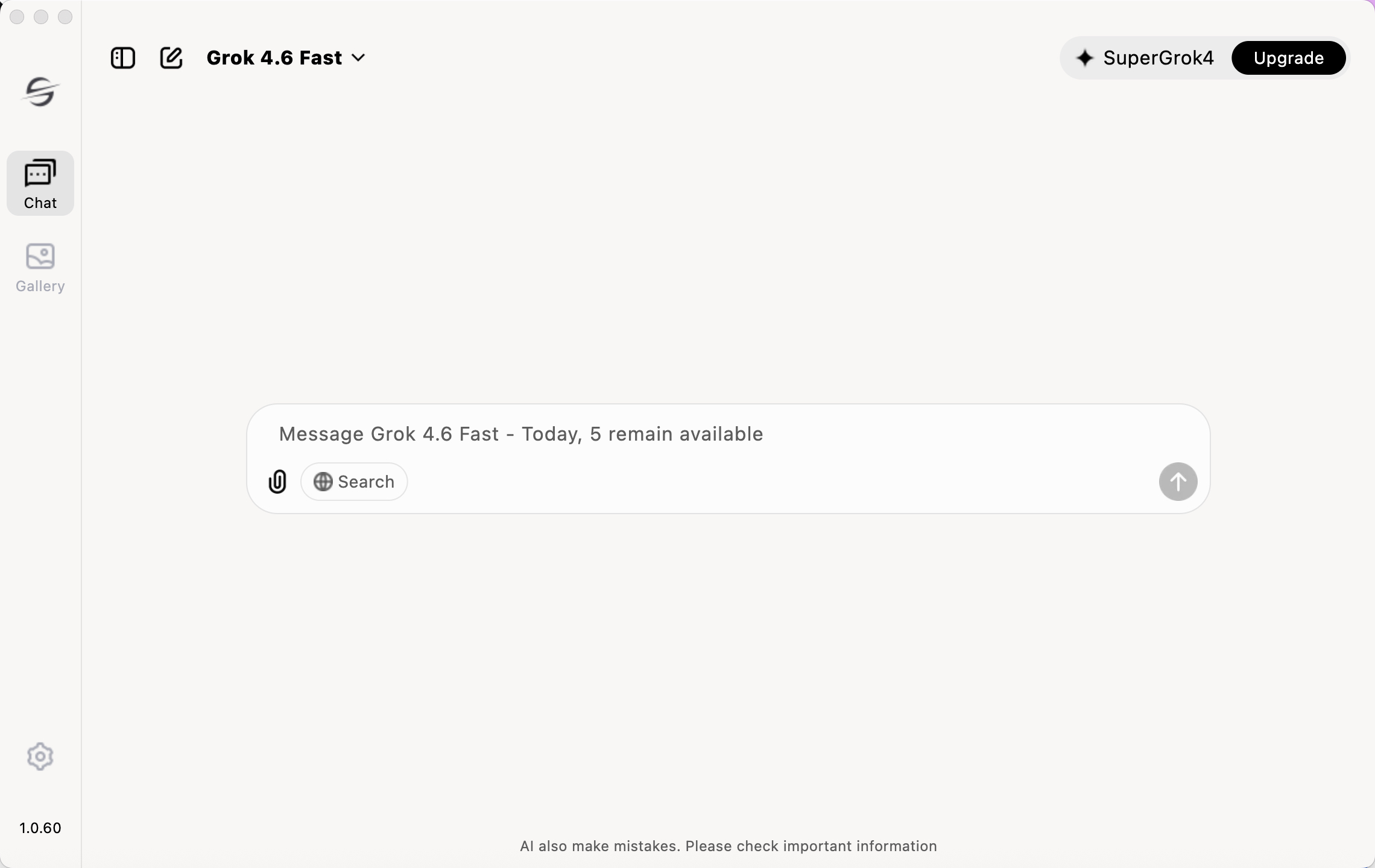 grok bot macos desktop app interface