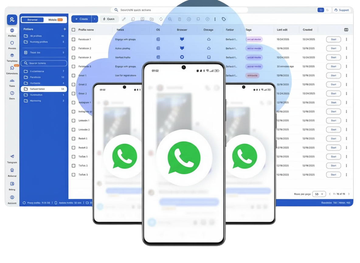 WhatsApp Proxies Built in Multilogin Cloud Phone