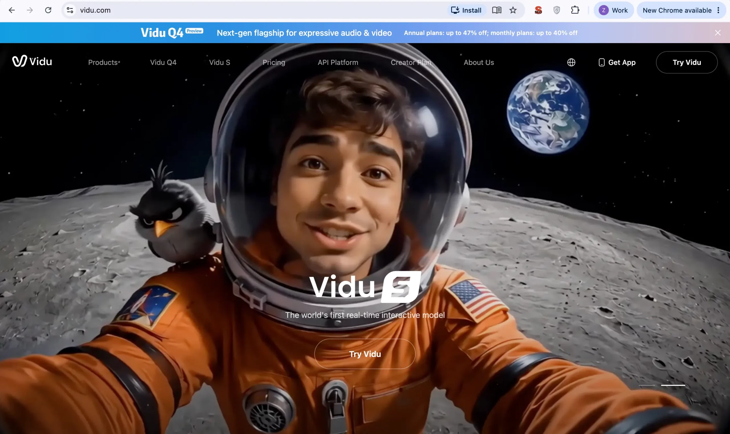 Vidu home page