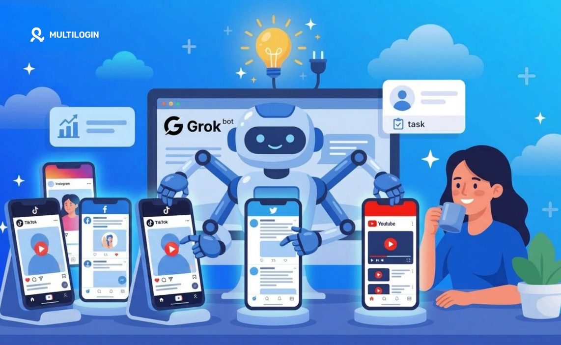 Grok bot integration Multilogin cloud phone