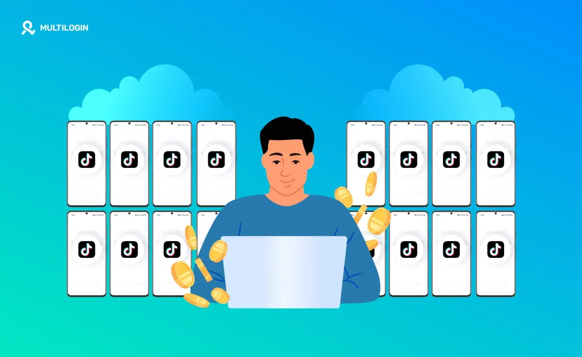 Заработок в TikTok с помощью фермы Android-аккаунтов и облачных телефонов Multilogin