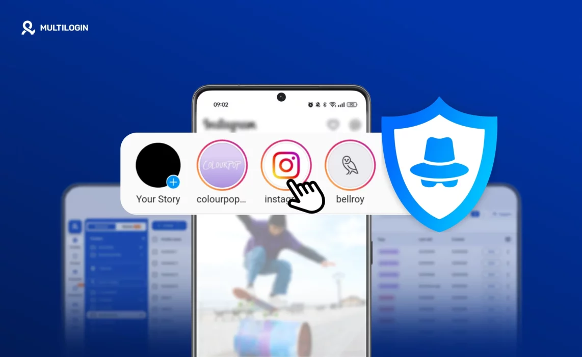 Облачный телефон Multilogin для анонимного просмотра сторис в Instagram и мониторинга конкурентов без пересечения аккаунтов