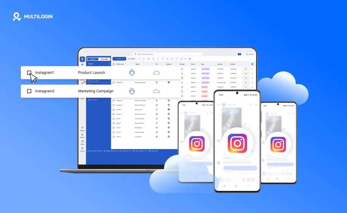 How to Create Multiple Instagram Accounts in 2026 With Multilogin Cloud Phones