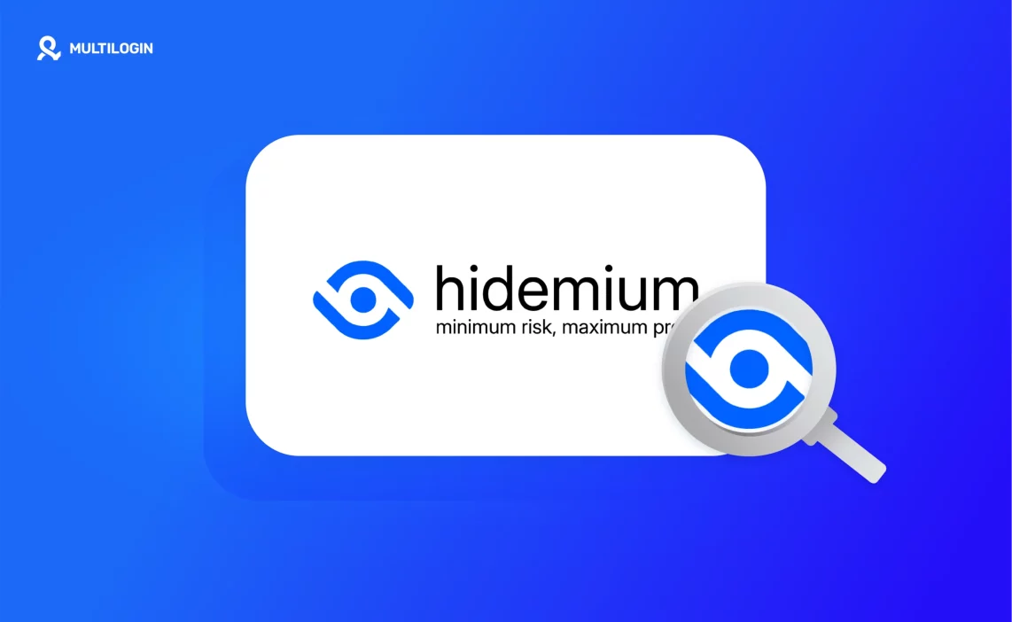 Hidemium browser logo with a loop