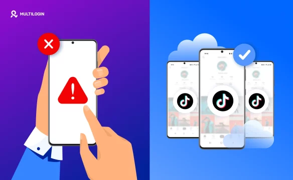 Multilogin cloud phones with TikTok