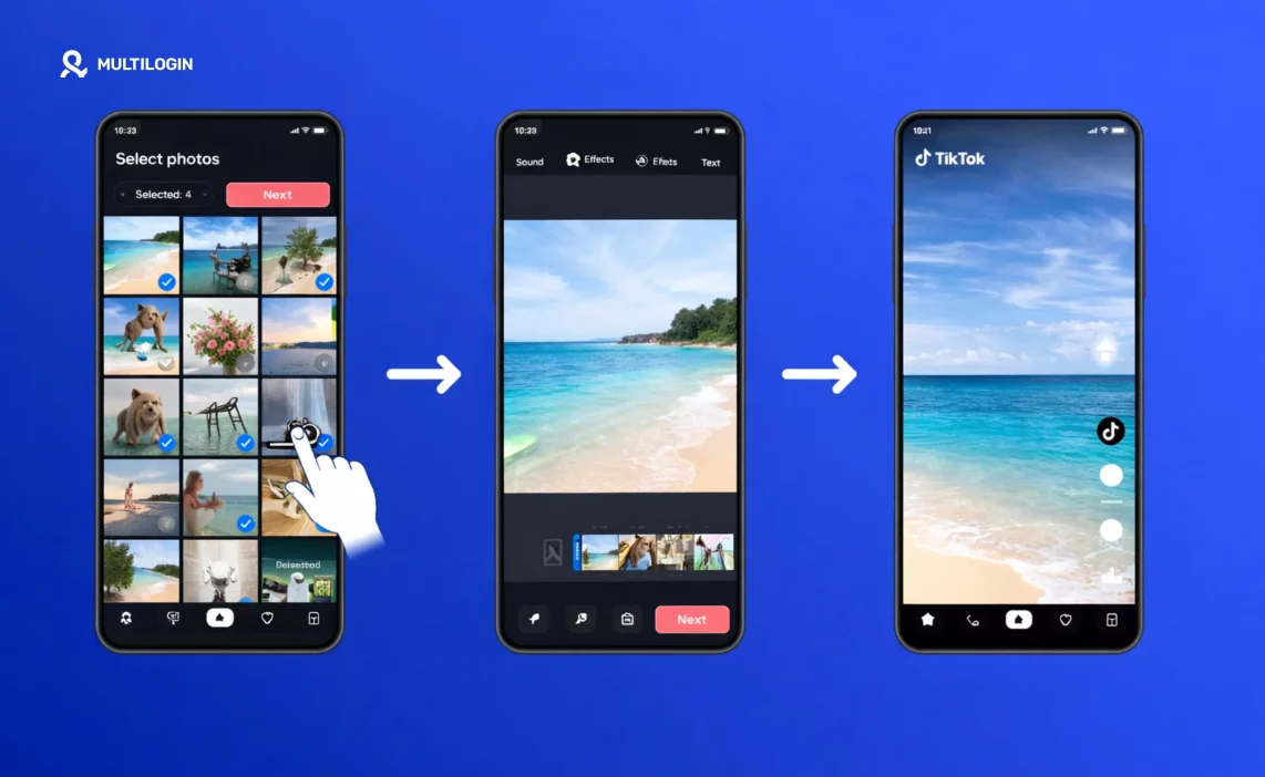 how to make a swipe slideshow on tiktok
