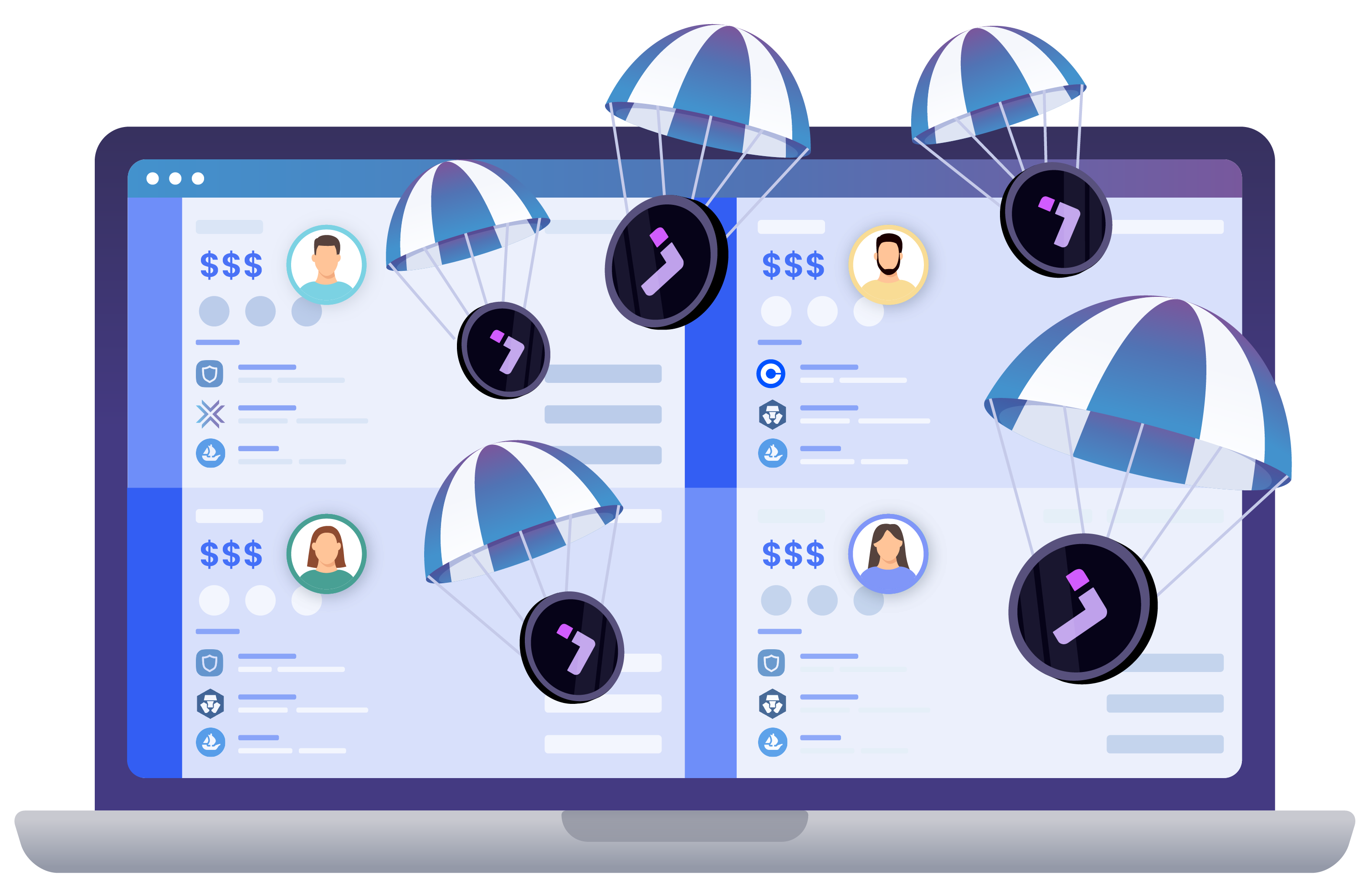 image displaying the process of receiving token rewards, maximizing jupiter exchange token haul