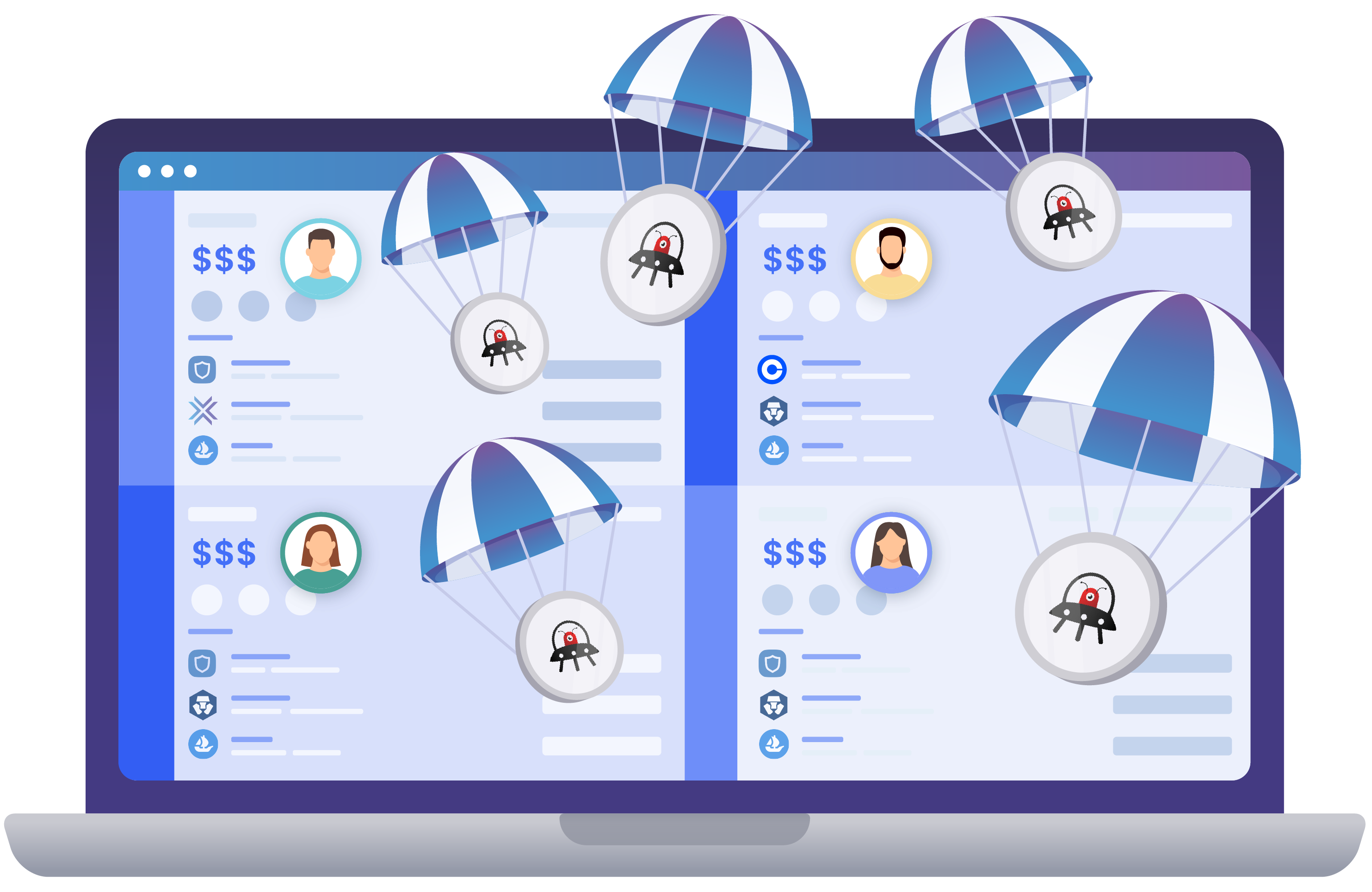 image illustrating using multiple wallets, maximizing Orbiter Finance token haul from a single device