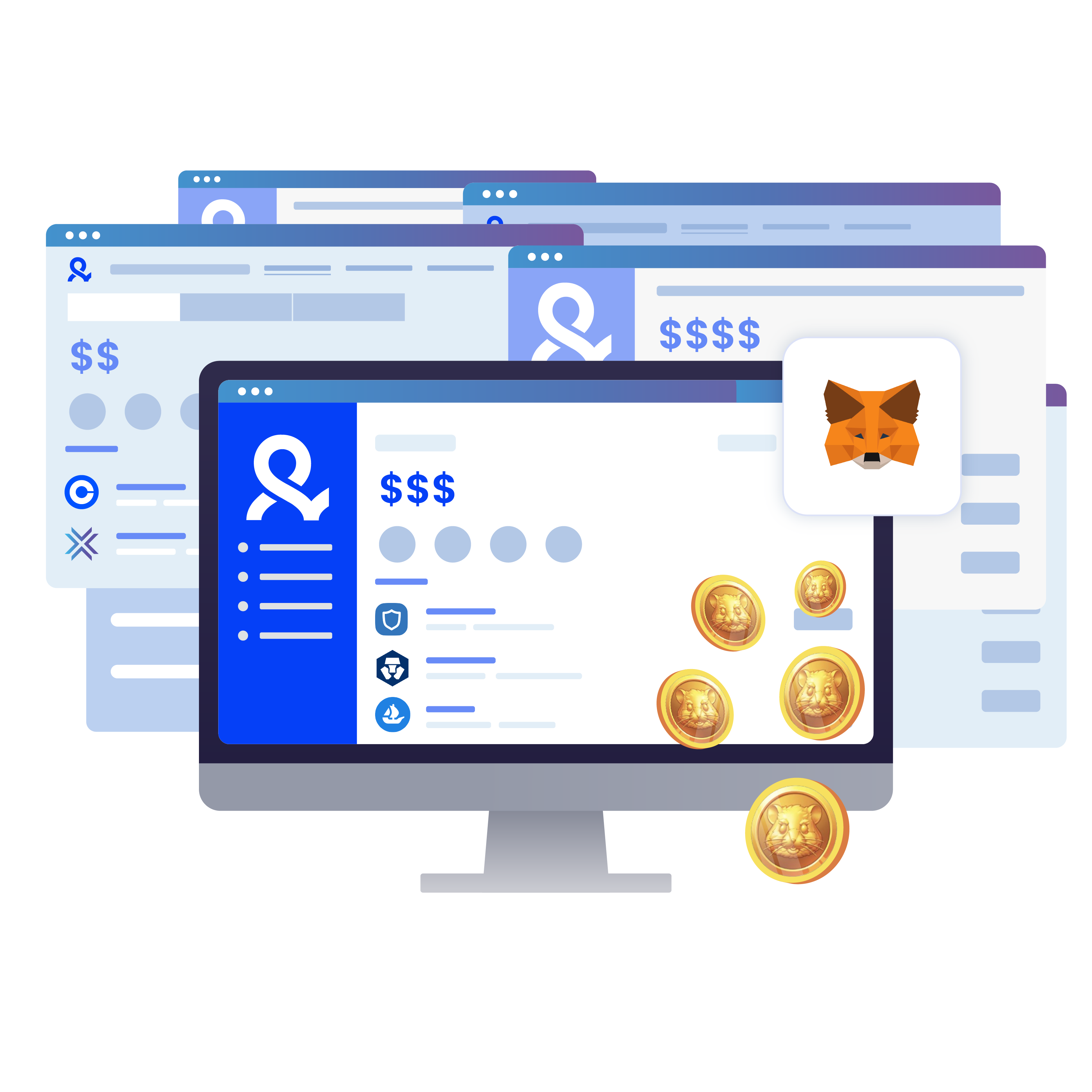 image illustrating using multiple wallets for Hamster Kombat airdrop, speeding up the farming process with Multilogin