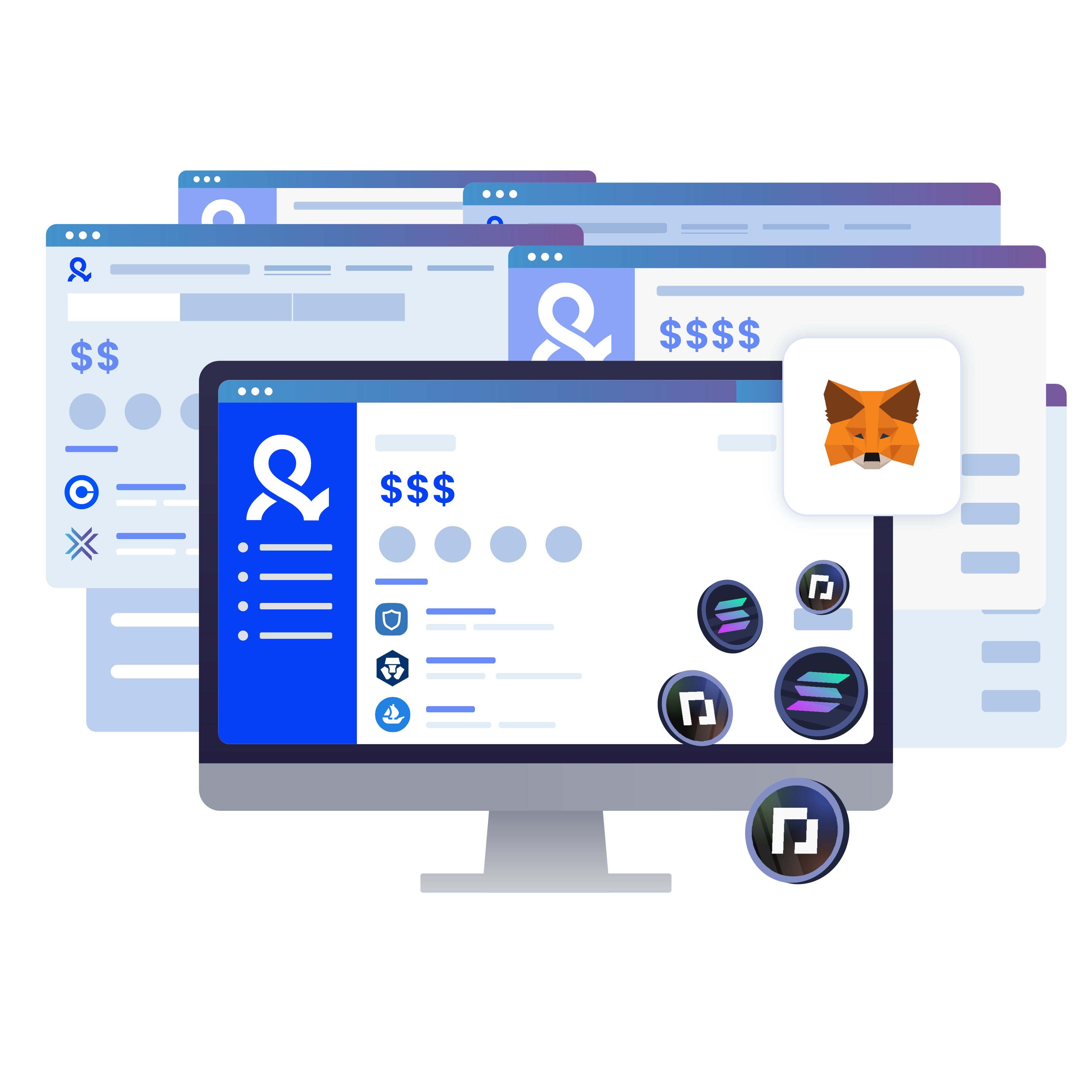 Image illustrating the process of preparing multiple wallets for the Parcl airdrop, using Multilogin to speed up the process.