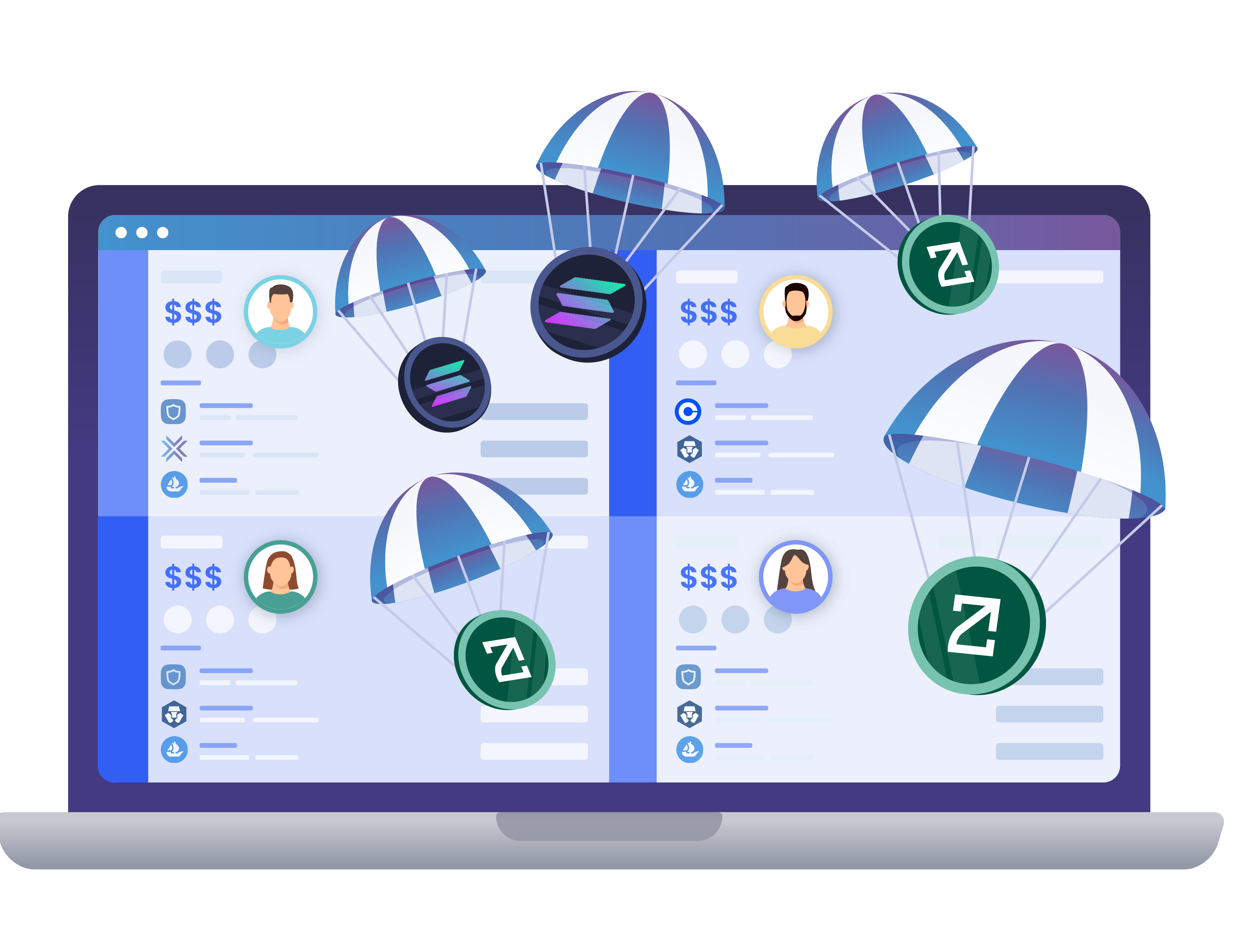 Image showcasing how to manage multiple wallets across isolated browser profiles, mimicking real users to maximize your Zeta token haul.